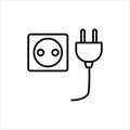 socket and plug icon vector illustration Royalty Free Stock Photo
